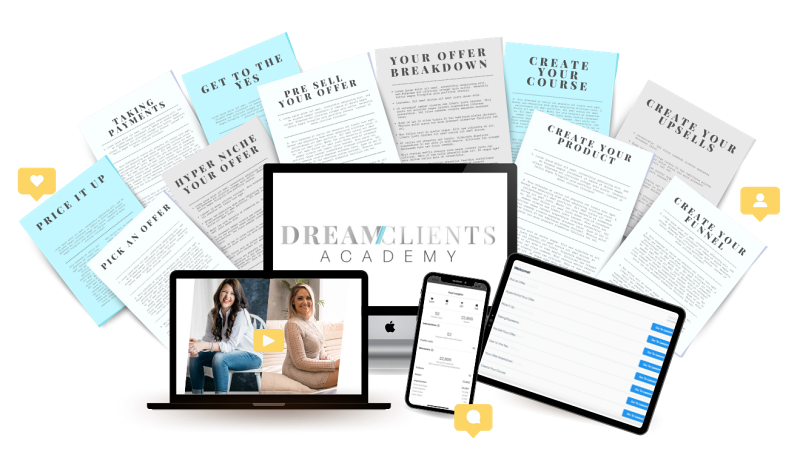 Dream Clients Academy is the #1 social strategy & mindset academy for building freedom-centric business